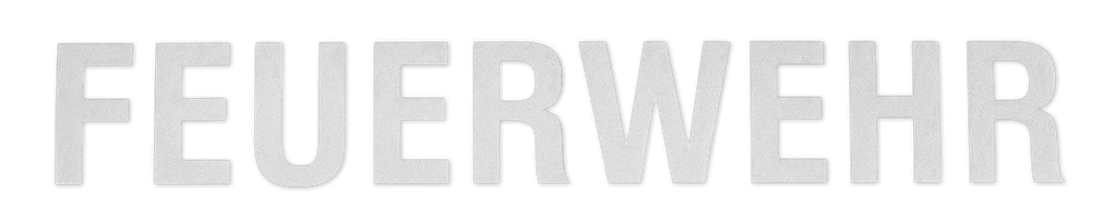 Schriftzug &quot;FEUERWEHR&quot; silber für HEROS H30