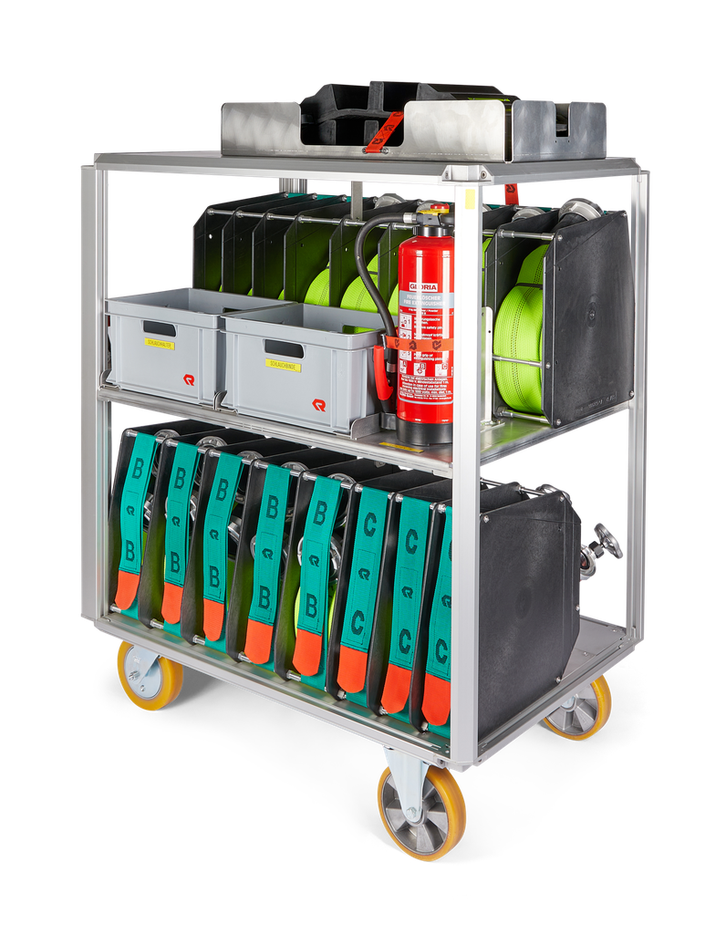 RTE RC Profile Löschangriff, 2-fach trommelgebremst, 2-fach gelenkt, H=1600