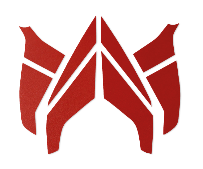 Helmstreifen-Set rot für HEROS Titan