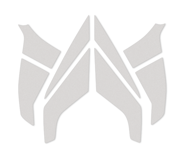 Helmstreifen-Set silber für HEROS Titan