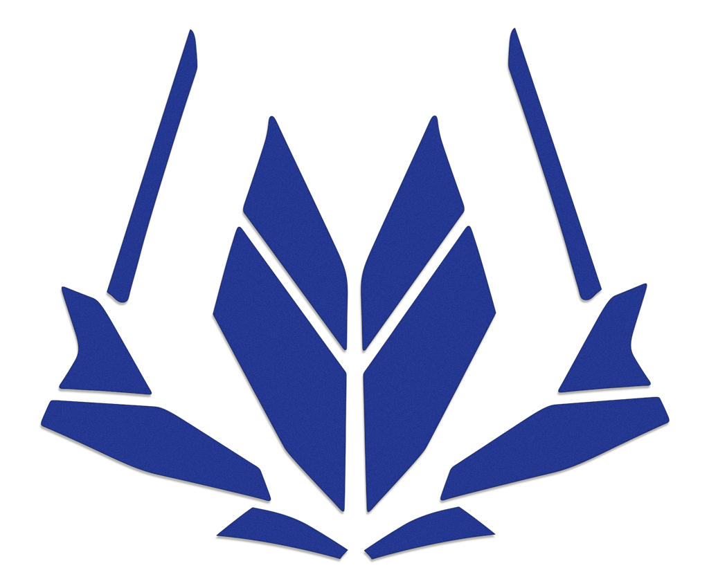 Helmstreifen Set blau