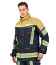 Schutzjacke FIRE FLEX schwarzblau/gold, NOMEX® NXT, EN 469:2020