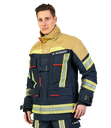 Schutzjacke FIRE FLEX schwarzblau/gold, NOMEX® NXT, EN 469:2020