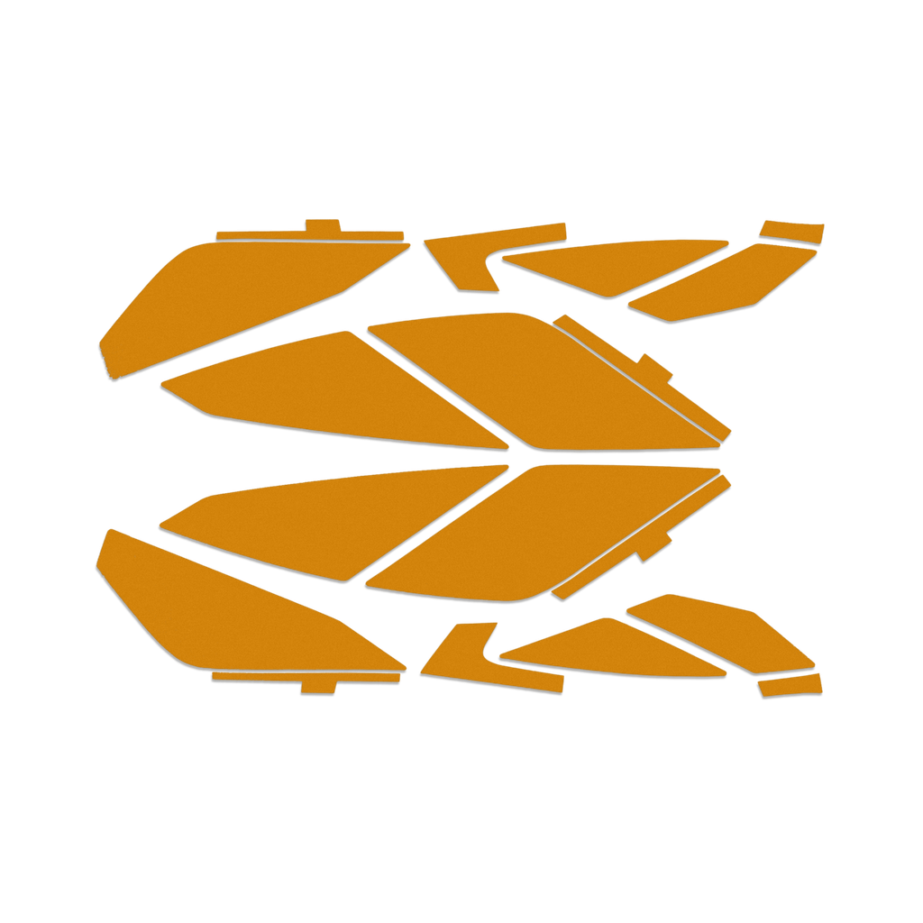 Helmstreifen Set gelb nicht reflektierend