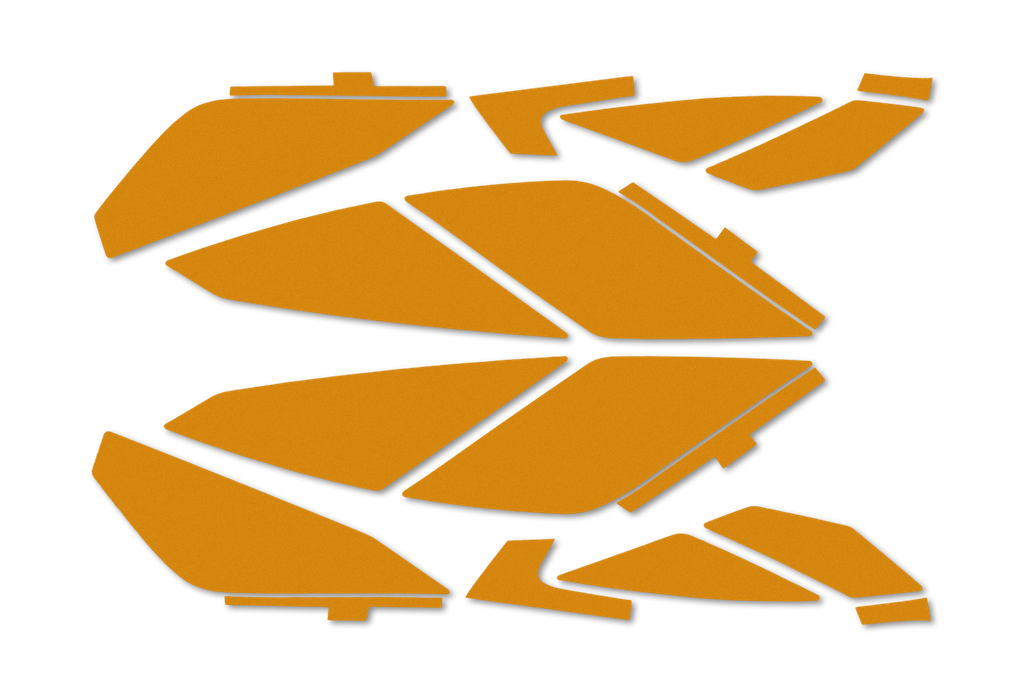 Helmstreifen Set gelb