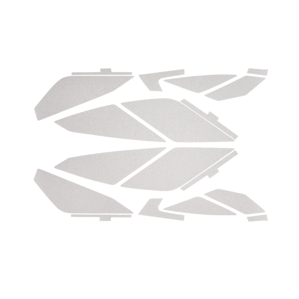 Helmstreifen Set silber