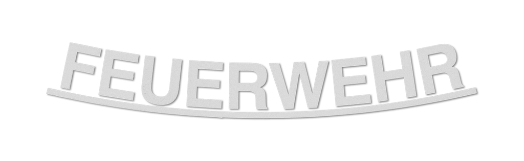 Schriftzug "FEUERWEHR" silber