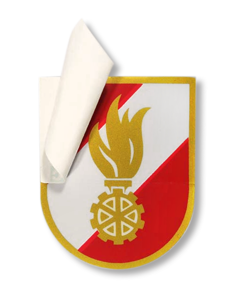 FF-Korpsabzeichen, zum Innenkleben ca. 57 x 71 mm (BxH)