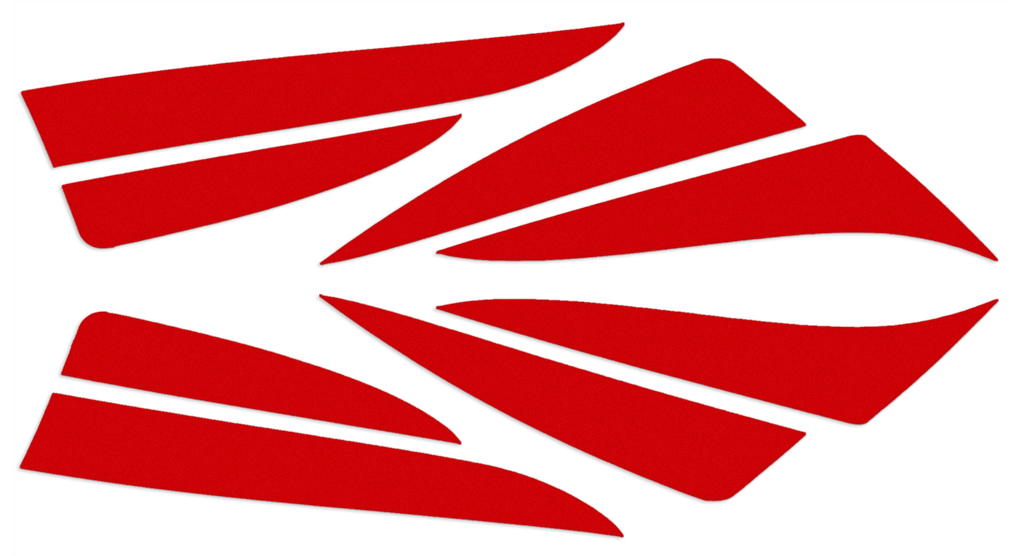 Kit de bandes de casque rouges