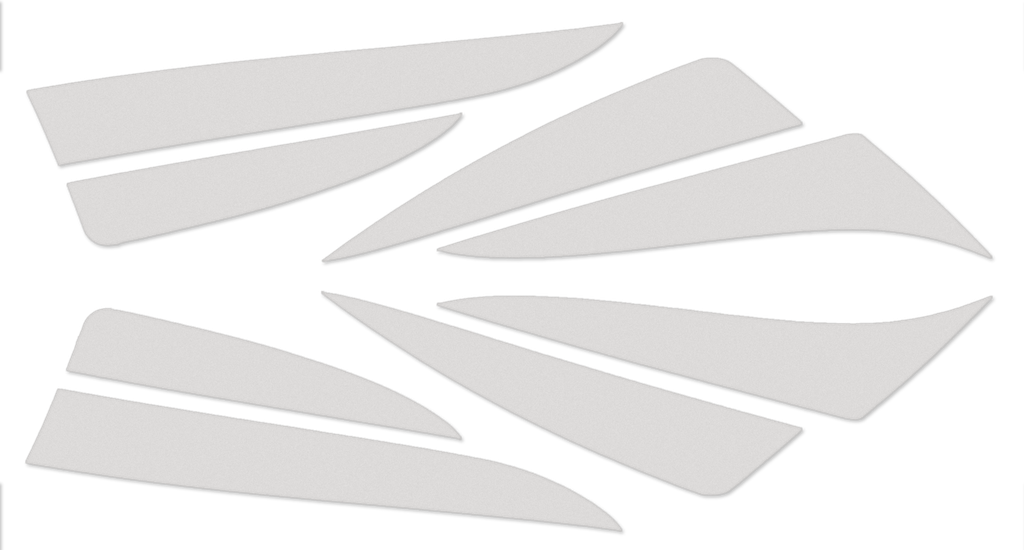 Helmstreifen-Set silber