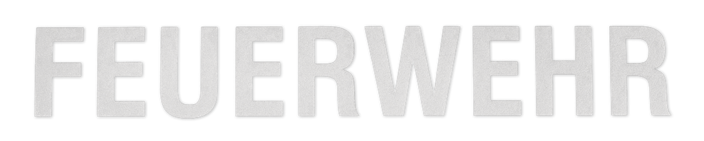 Schriftzug &quot;FEUERWEHR&quot; silber