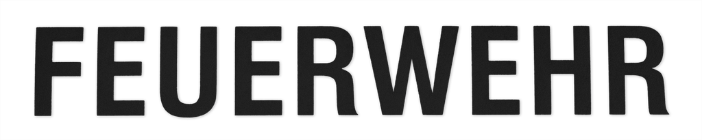 Schriftzug "FEUERWEHR" schwarz