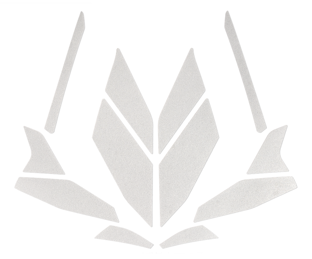 Kit de bandes de casque argentées