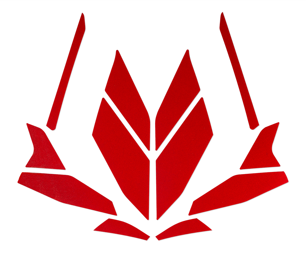 Helmstreifen Set rot