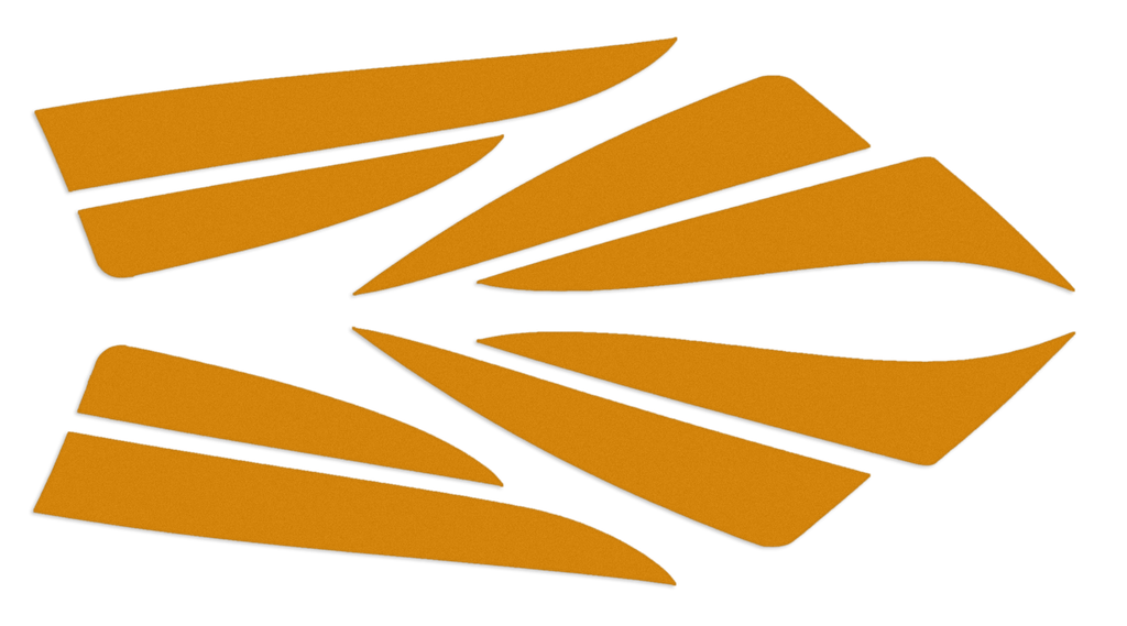 Helmstreifen-Set gelb