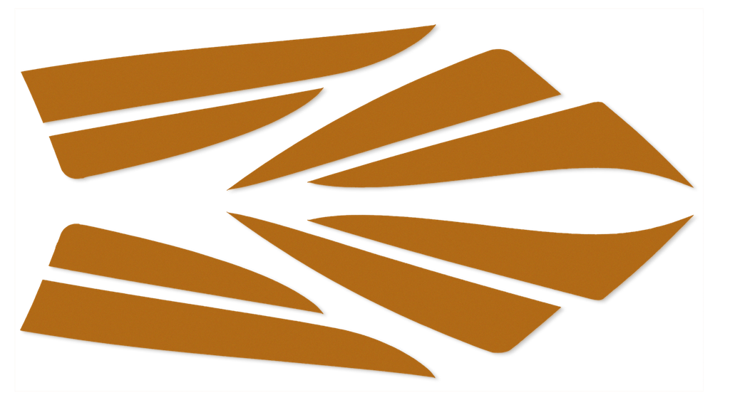 Helmstreifen-Set gelb