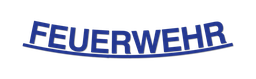Schriftzug &quot;FEUERWEHR&quot; blau für HEROS H10