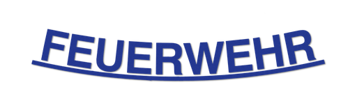 [15769701] Schriftzug "FEUERWEHR" blau für HEROS H10